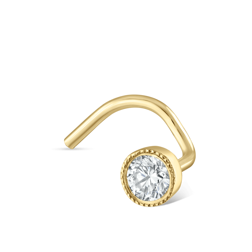 Diamond Scalloped Set Nostril Screw
