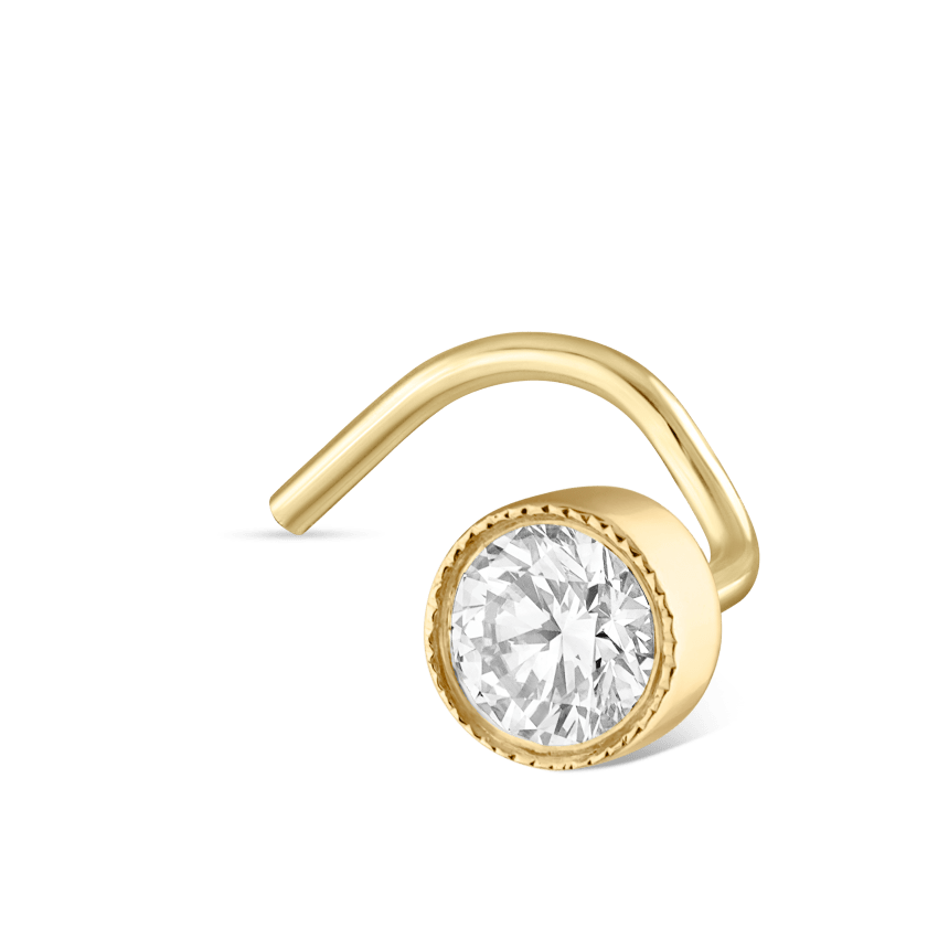 Diamond Scalloped Set Nostril Screw
