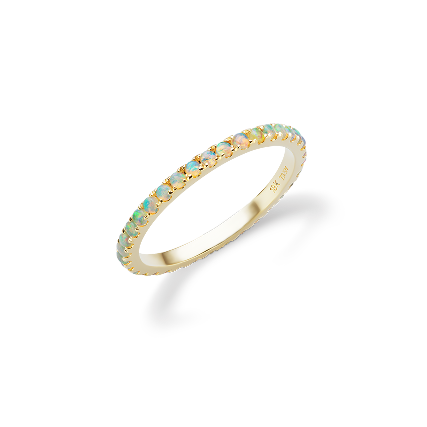 Opal Eternity Finger Ring
