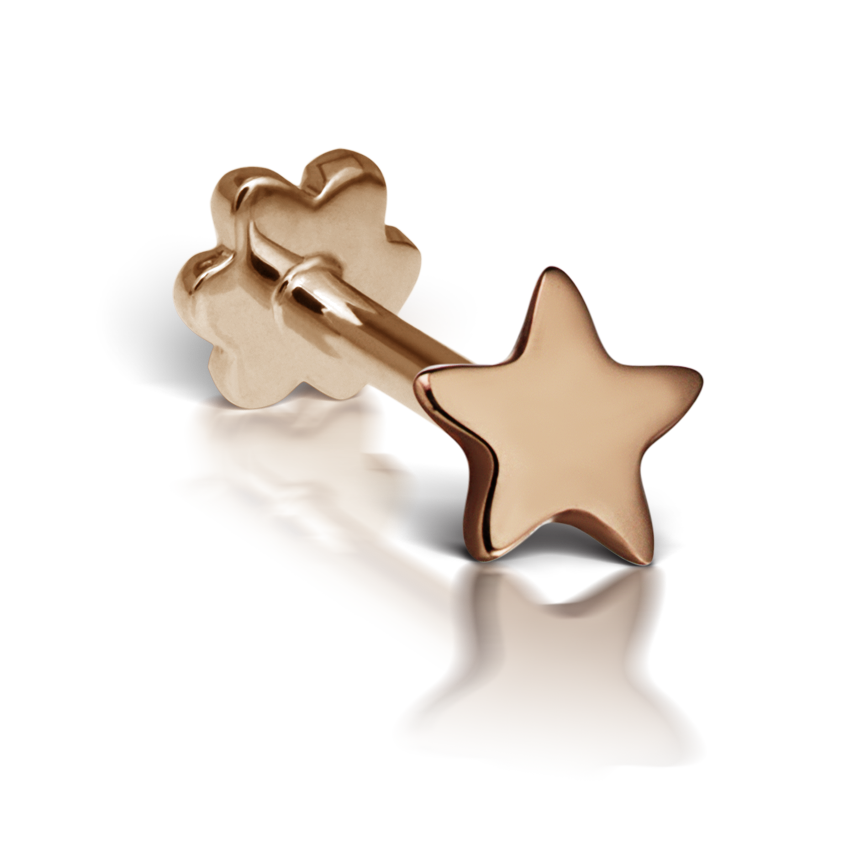 Plain Star Threaded Stud Earring