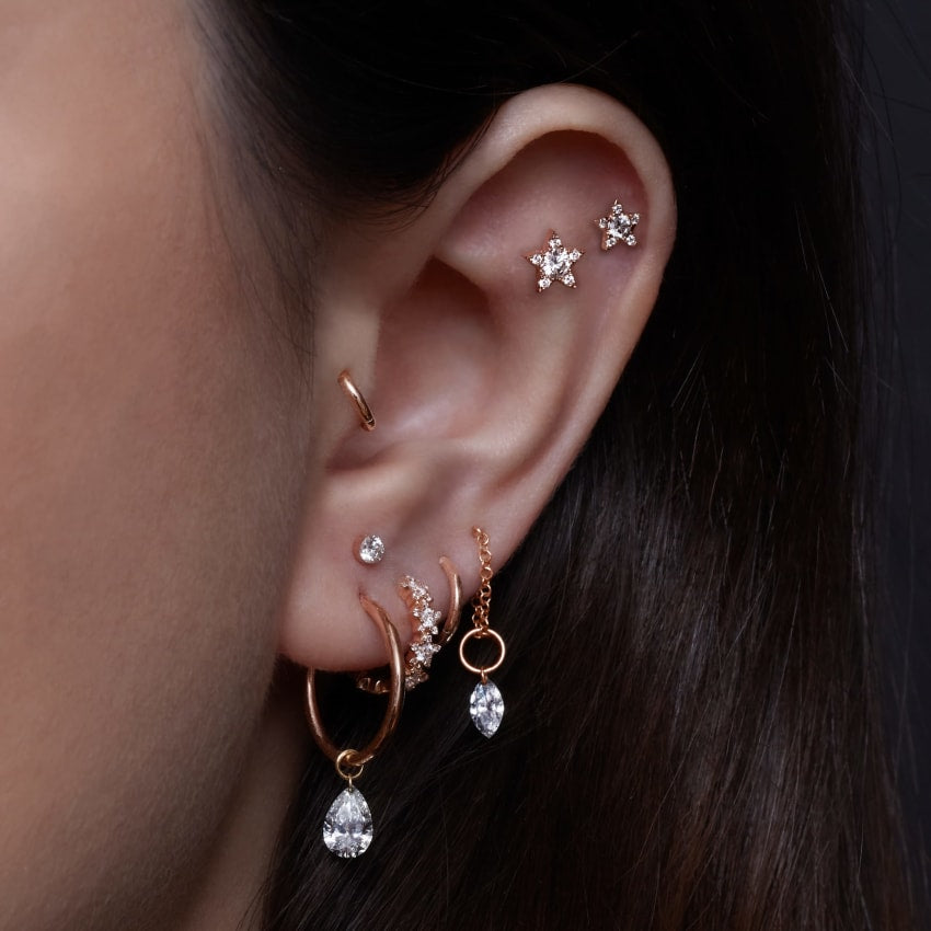 Chain Wrap Stud Earring