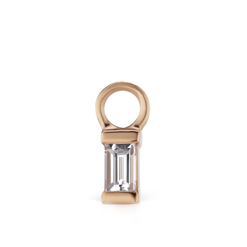 Diamond Baguette Charm
