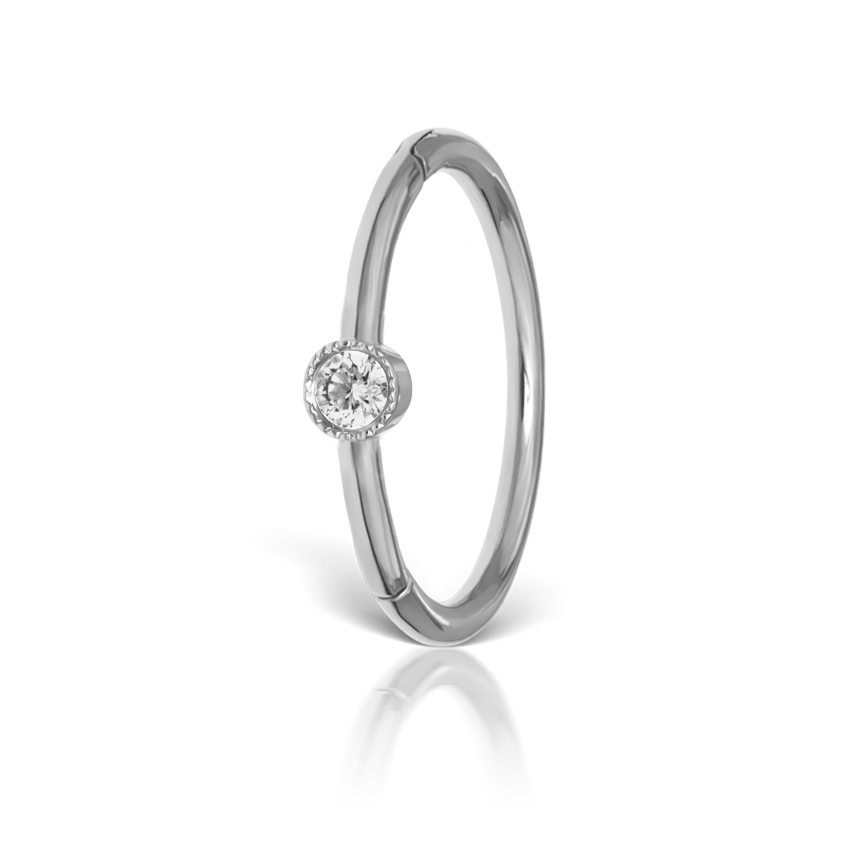 Scalloped Diamond Hoop Earring