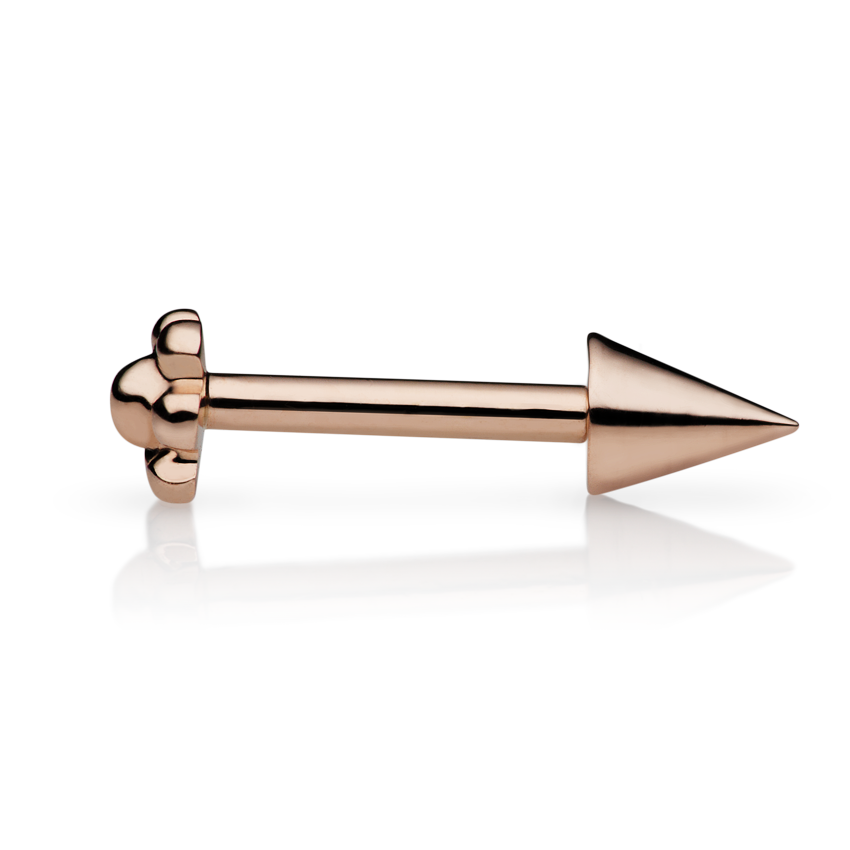 Short Spike Threaded Stud Earring