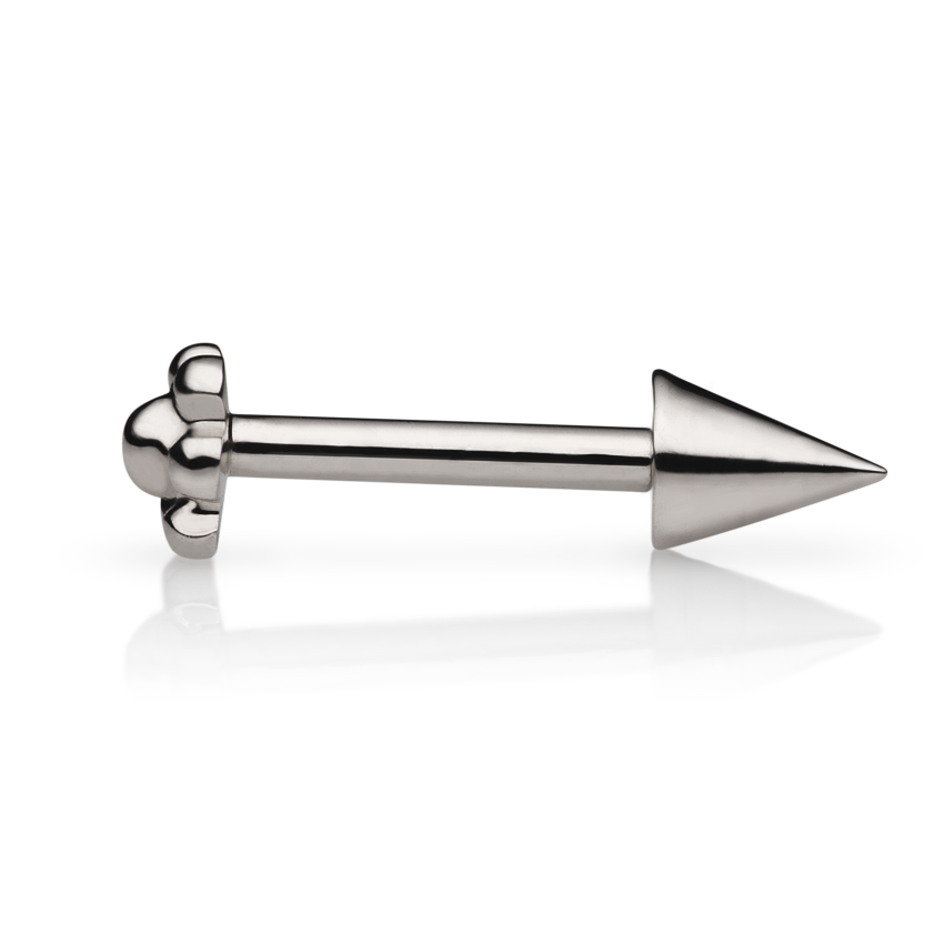 Short Spike Threaded Stud Earring