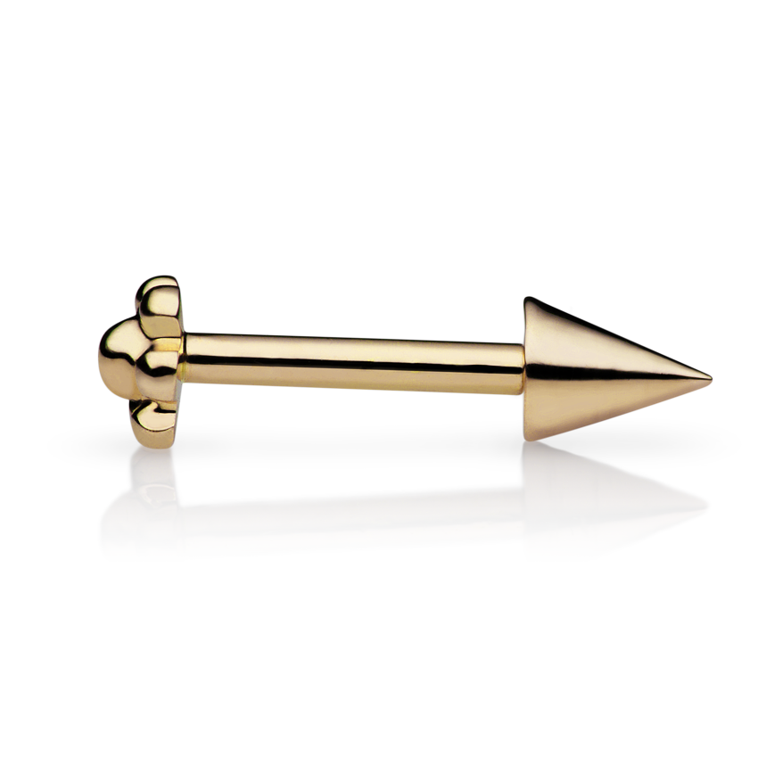 Short Spike Threaded Stud Earring