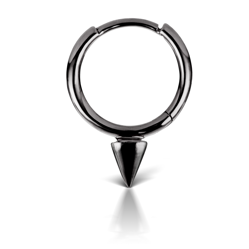 Single Short Spike Hoop Earring (Non-Rotating)
