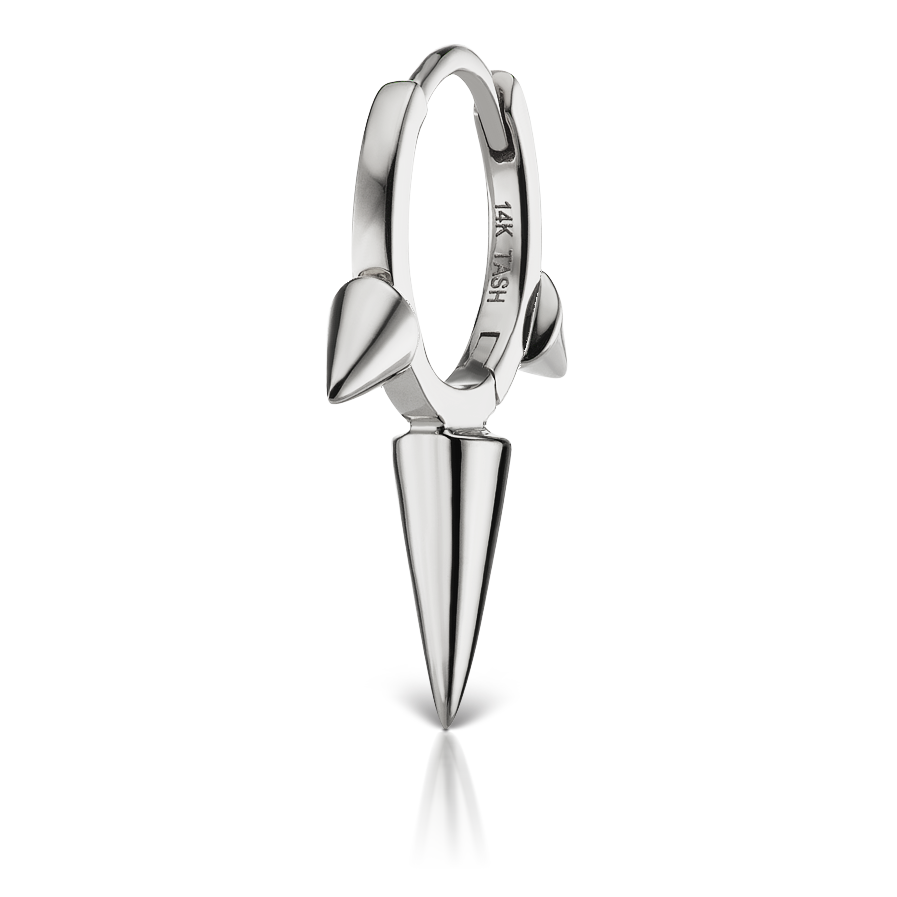 Triple Long Spike Hoop Earring