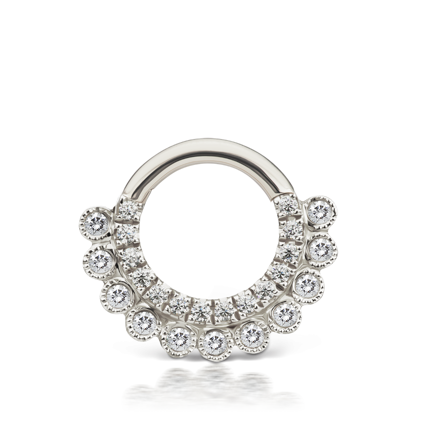 Cubic Zirconia Apsara Hoop Earring