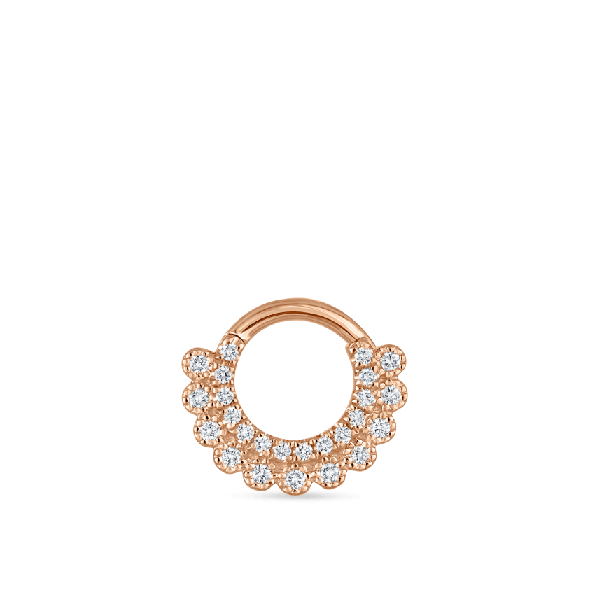Diamond Apsara Hoop Earring
