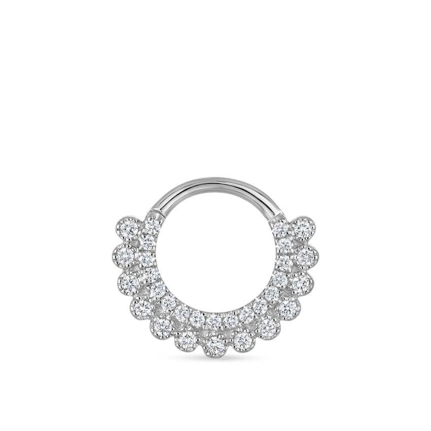 Diamond Apsara Hoop Earring