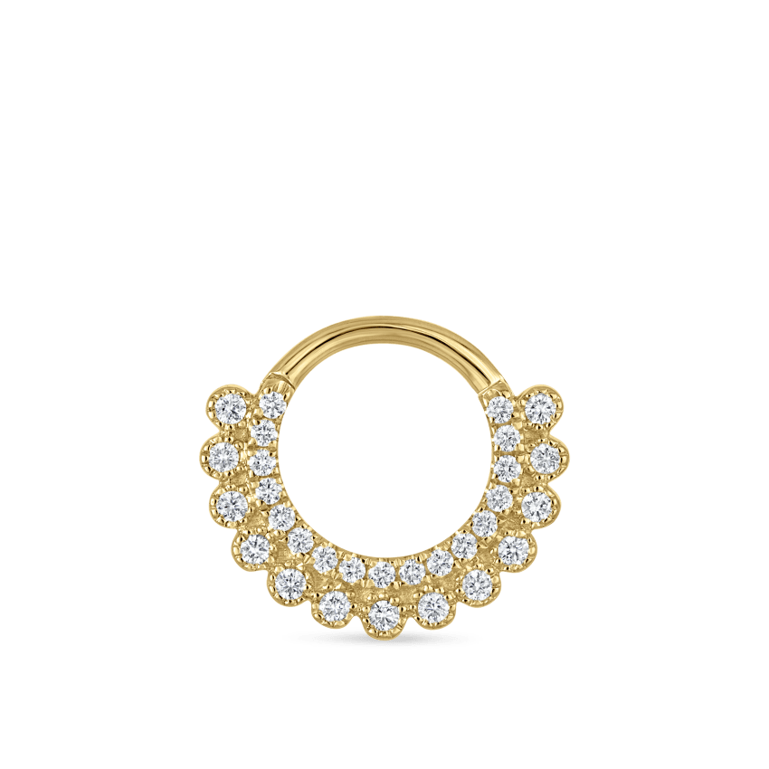 Diamond Apsara Hoop Earring
