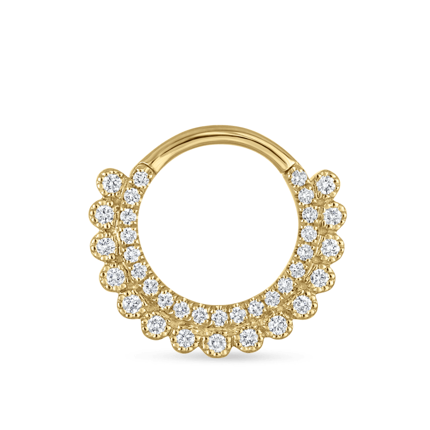 Diamond Apsara Hoop Earring