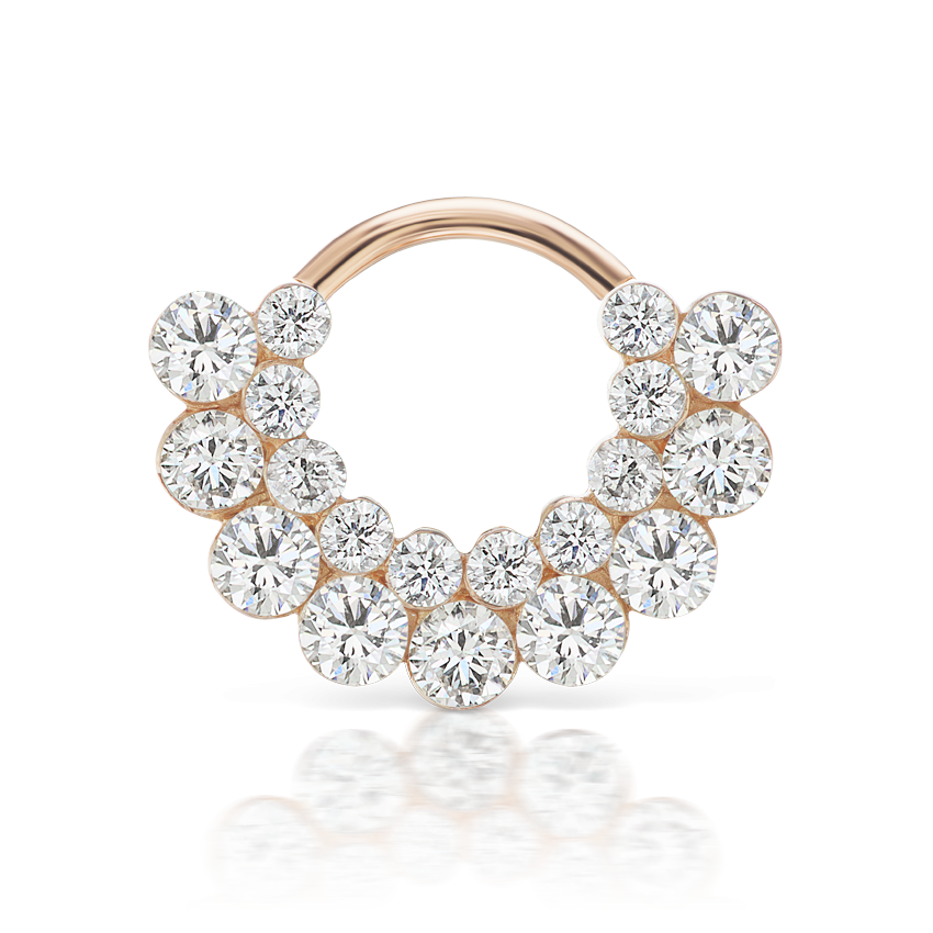 Invisible Diamond Apsara Hoop Earring