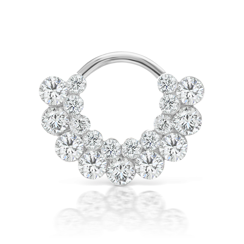 Invisible Diamond Apsara Hoop Earring