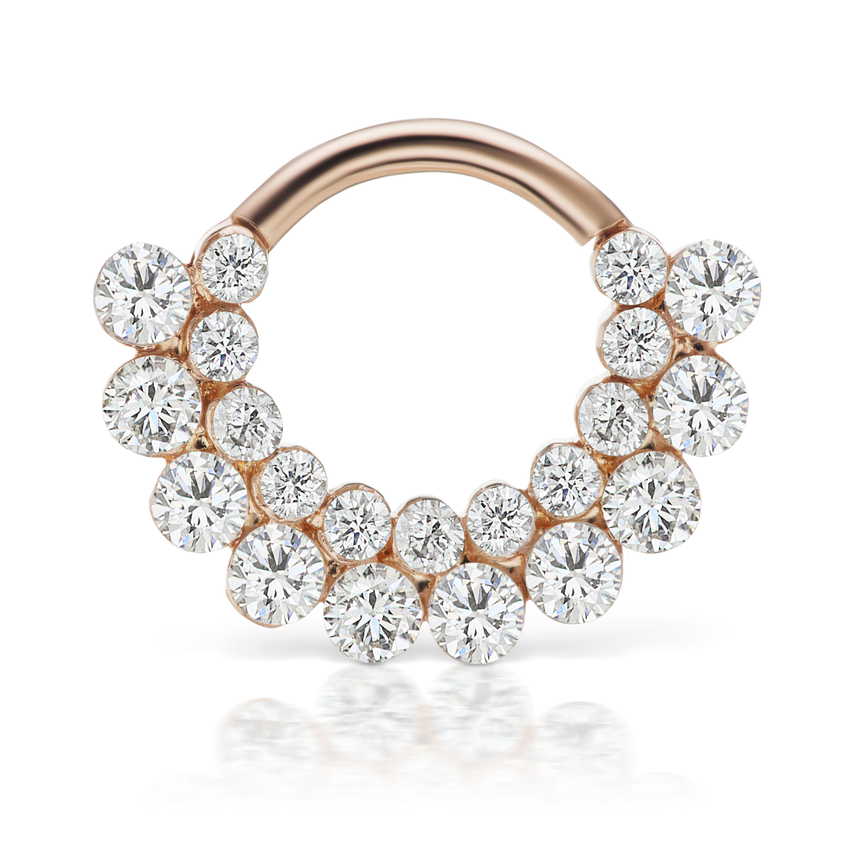 Invisible Diamond Apsara Hoop Earring