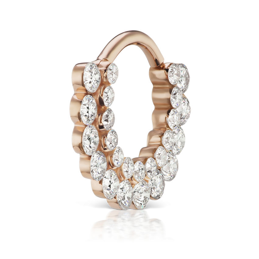 Invisible Diamond Apsara Hoop Earring