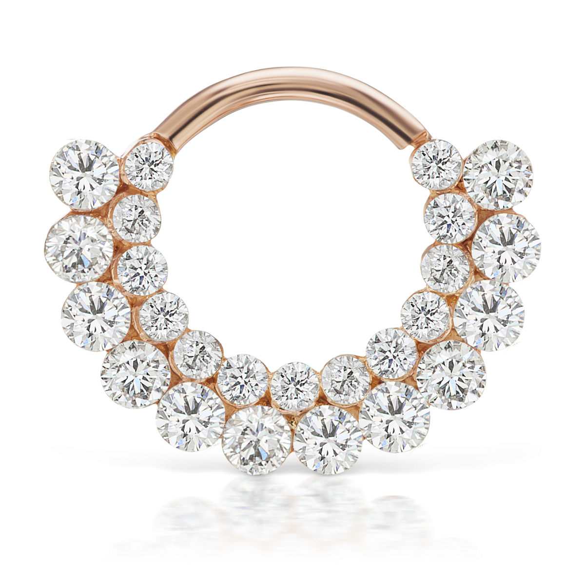 Invisible Diamond Apsara Hoop Earring