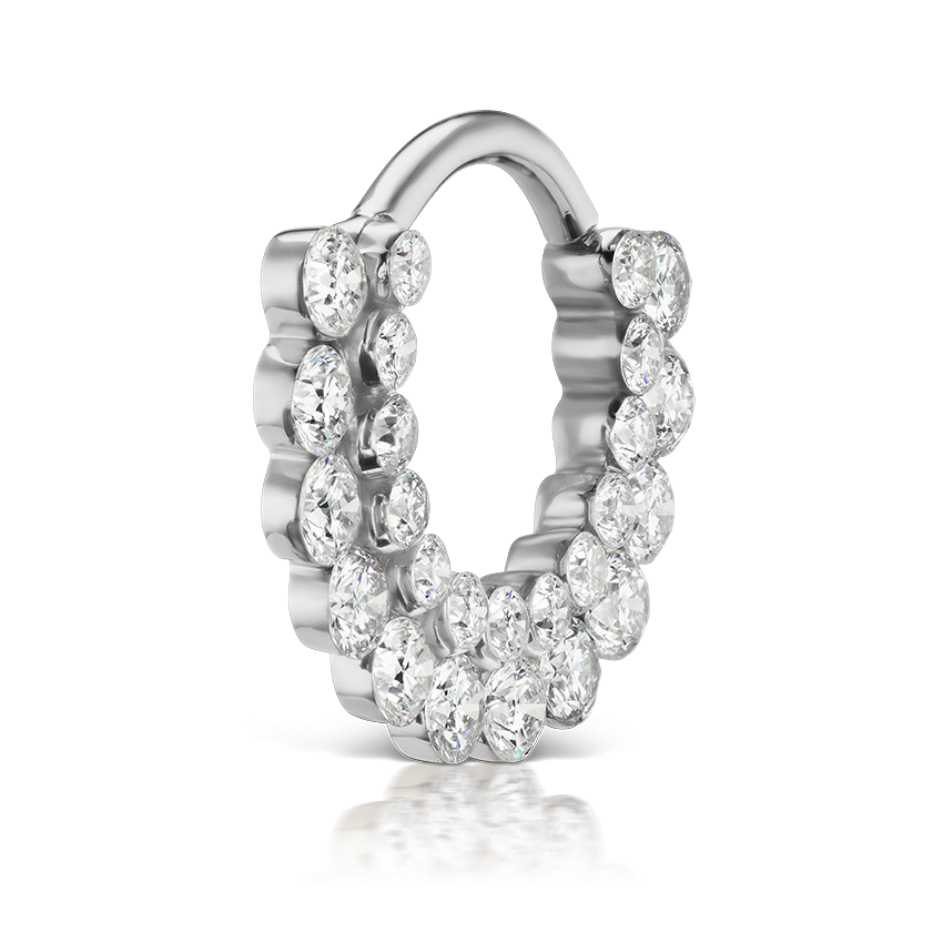 Invisible Diamond Apsara Hoop Earring