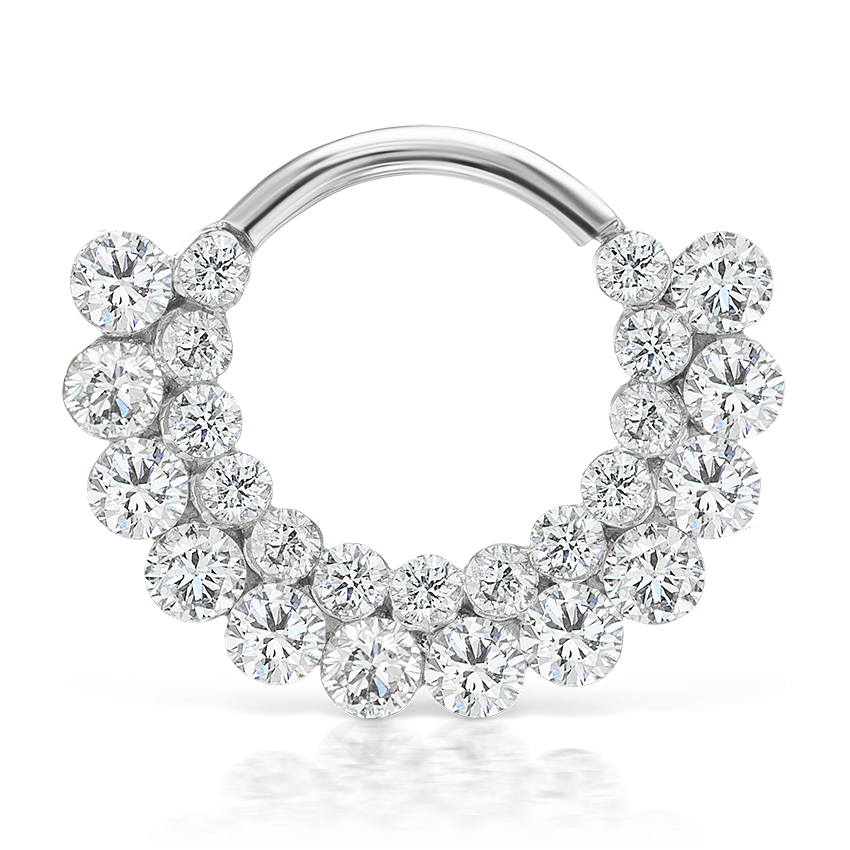 Invisible Diamond Apsara Hoop Earring