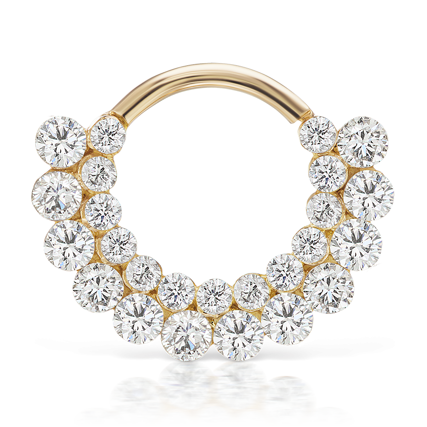 Invisible Diamond Apsara Hoop Earring