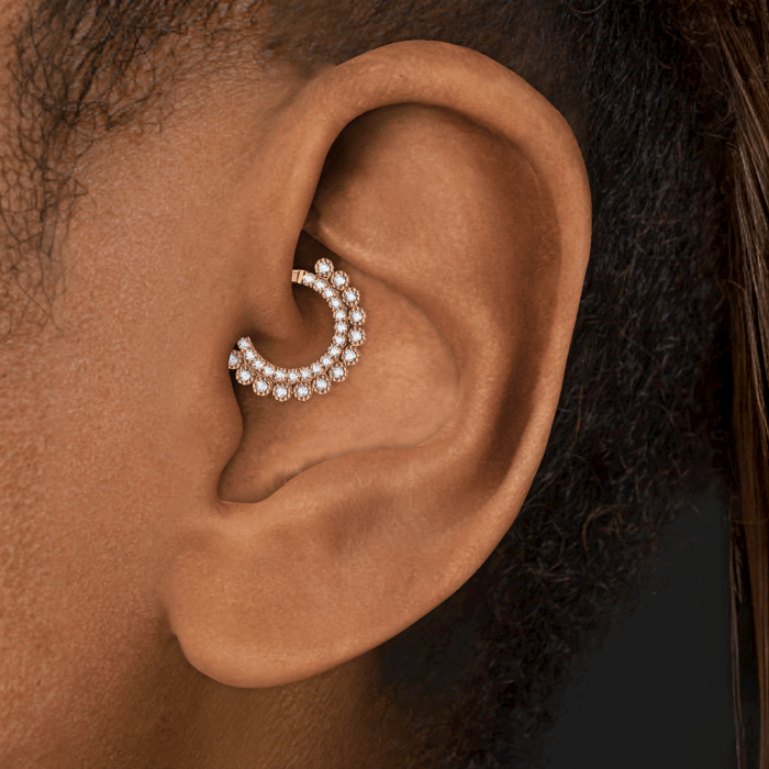 Invisible Diamond Apsara Hoop Earring