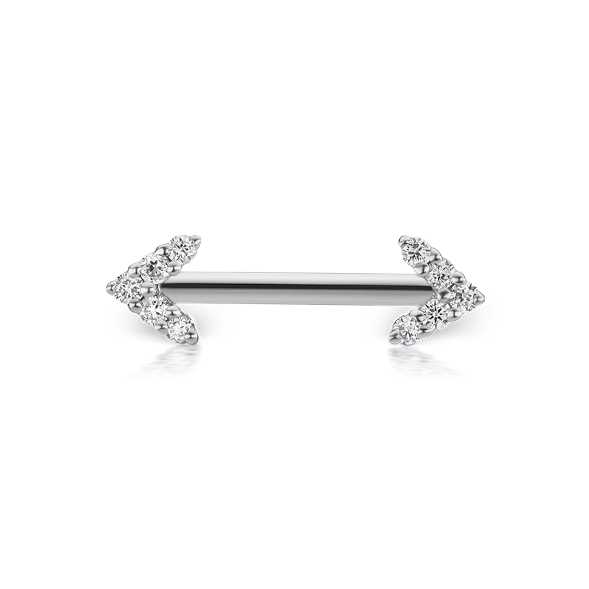 Double Diamond Arrow Nipple Barbell