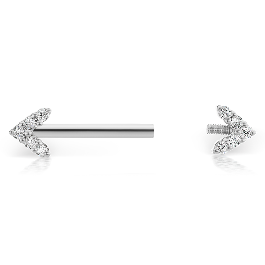 Double Diamond Arrow Nipple Barbell