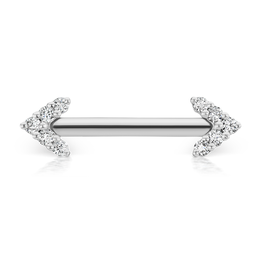 Double Diamond Arrow Nipple Barbell