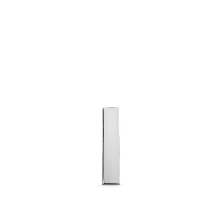 Polished Square Bar Threaded Stud Earring