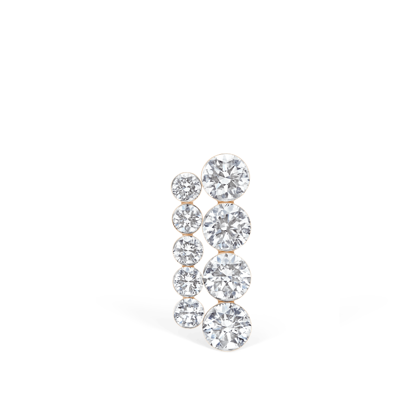 Invisible Set Diamond Apsara Bar Threaded Stud Earring