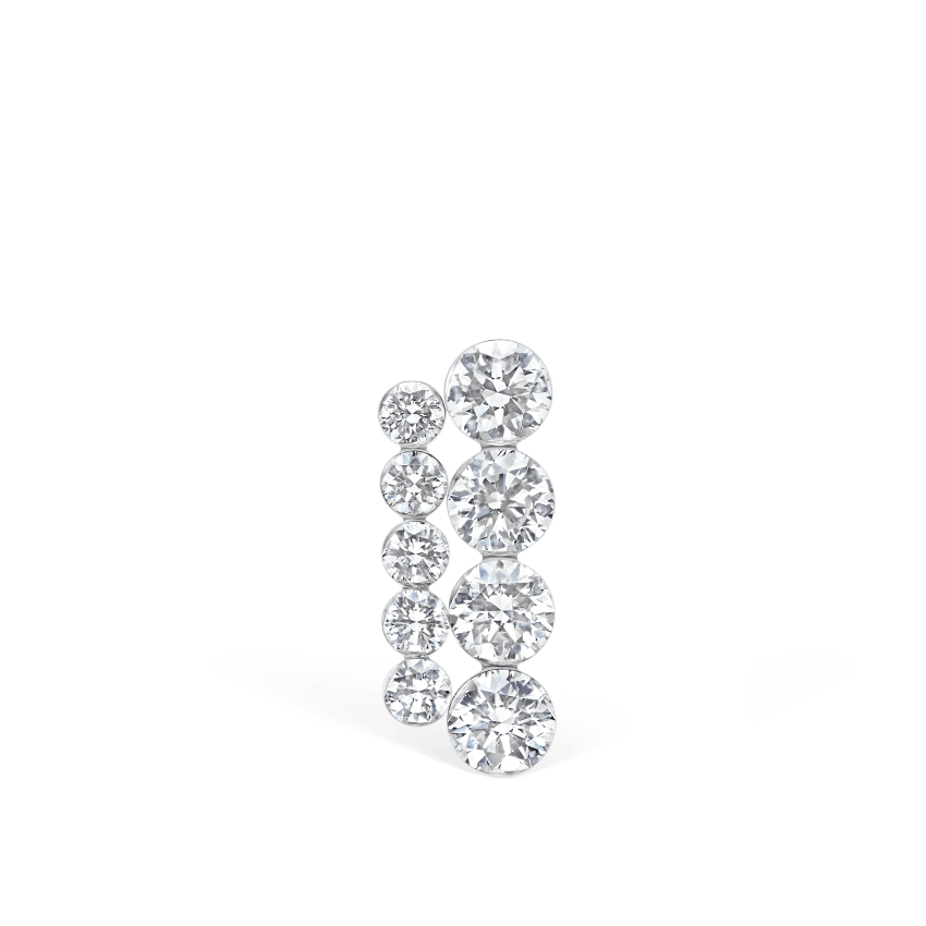Invisible Set Diamond Apsara Bar Threaded Stud Earring