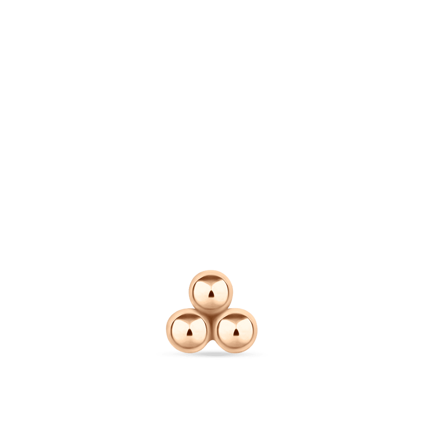 Ball Trinity Threaded Stud Earring