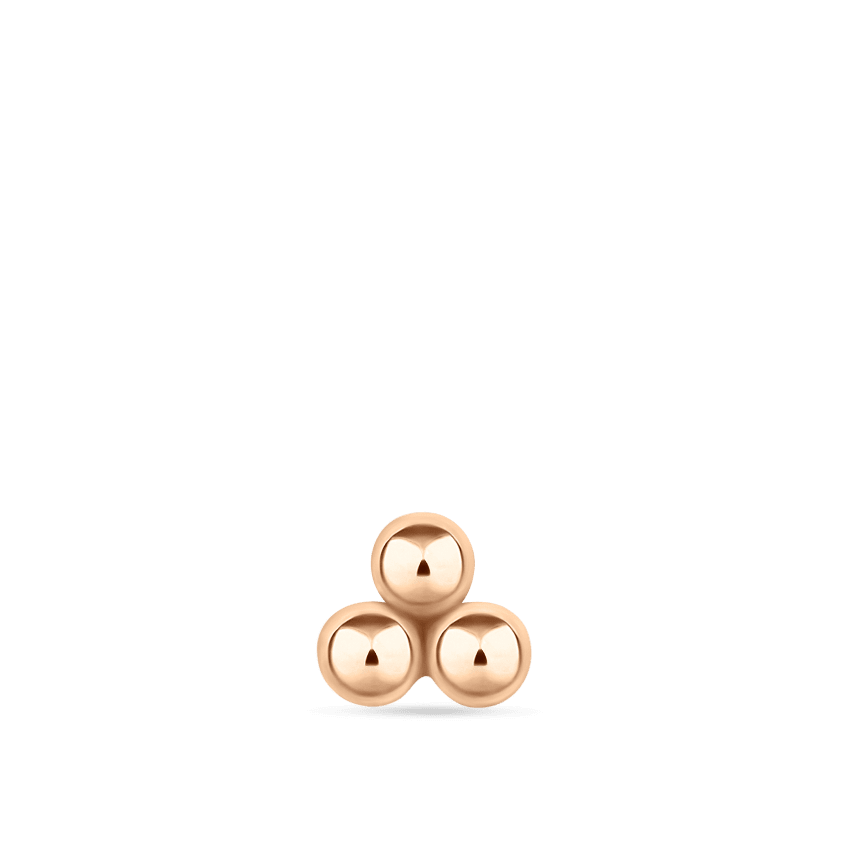 Ball Trinity Threaded Stud Earring