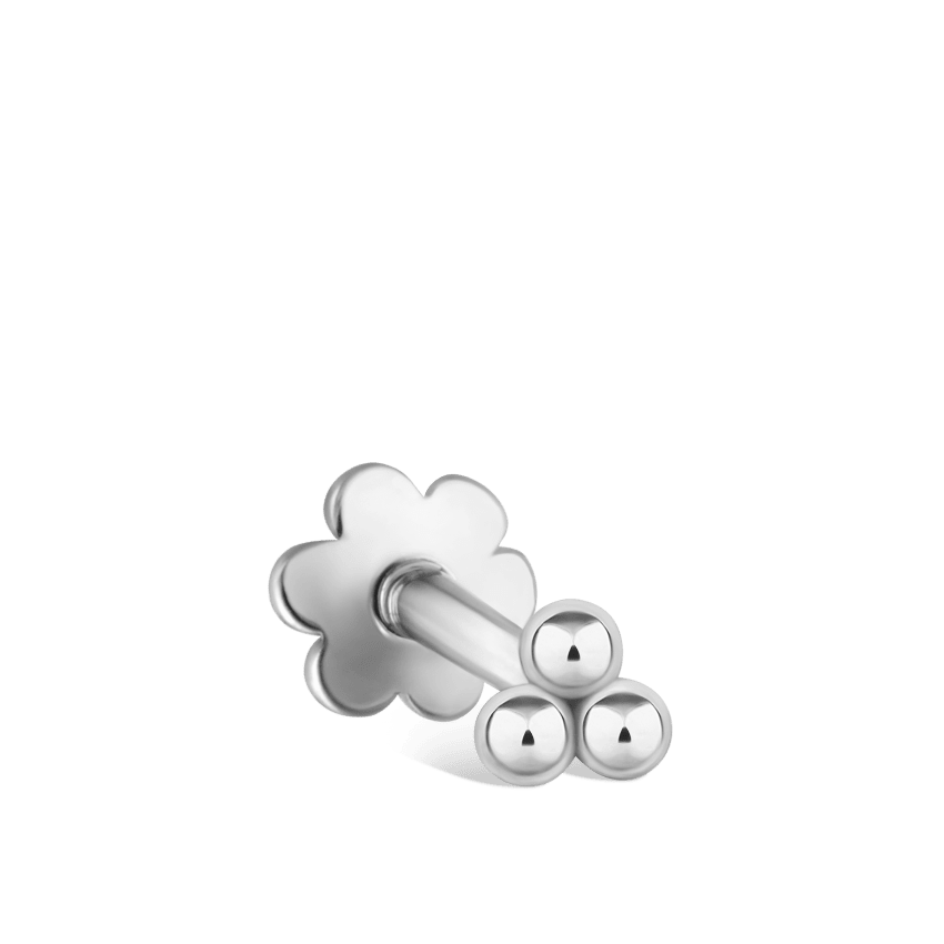 Ball Trinity Threaded Stud Earring