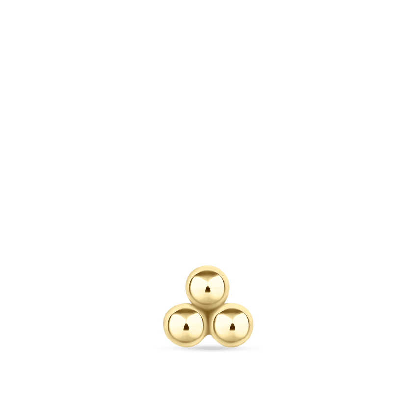 Ball Trinity Threaded Stud Earring