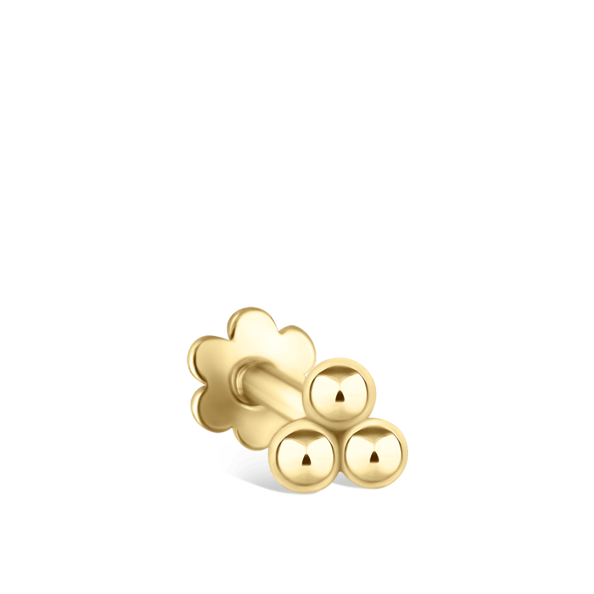 Ball Trinity Threaded Stud Earring
