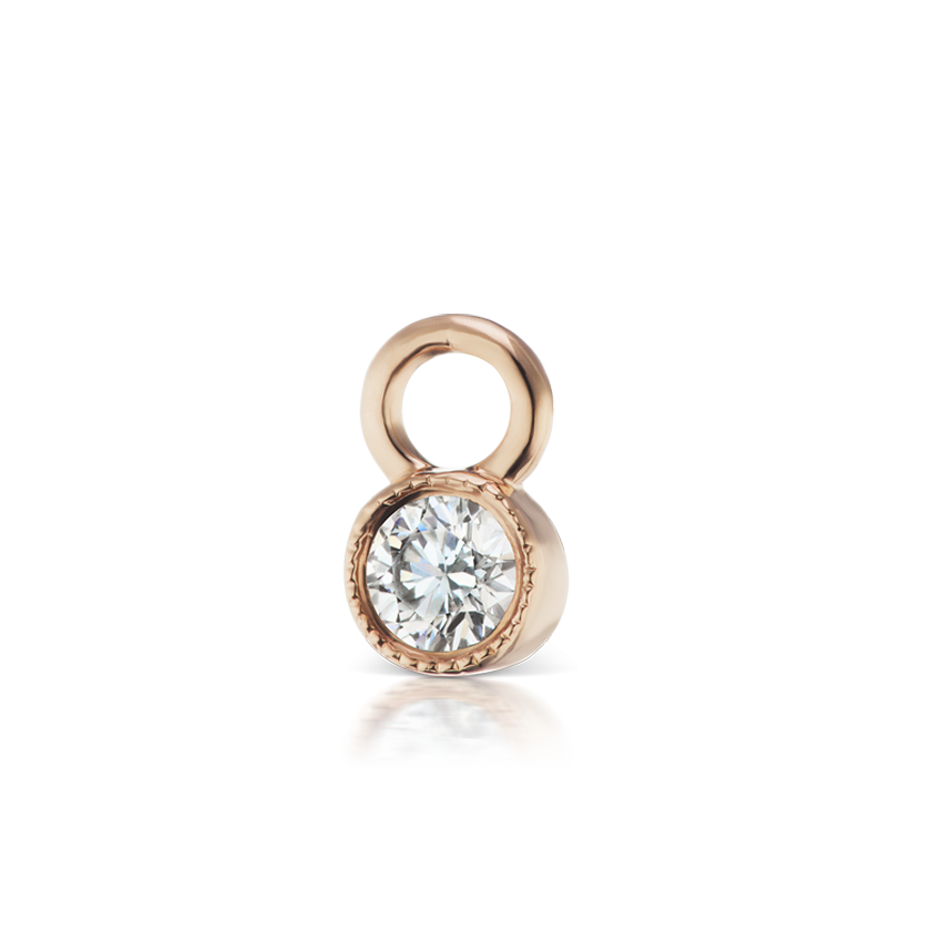 Scalloped Diamond Charm