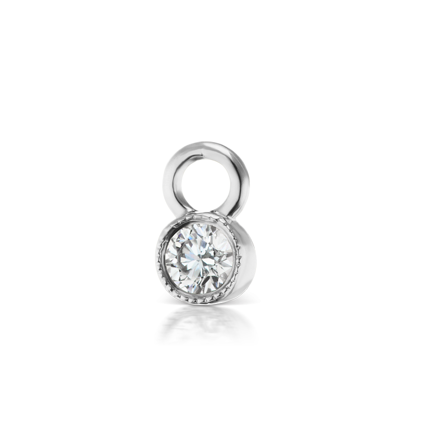 Scalloped Diamond Charm