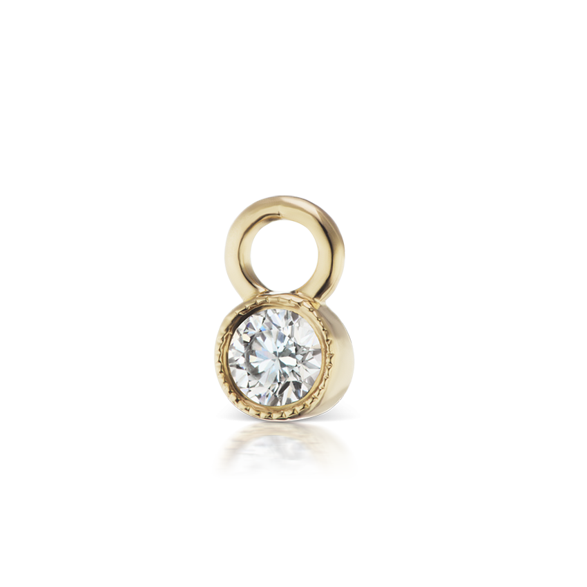 Scalloped Diamond Charm