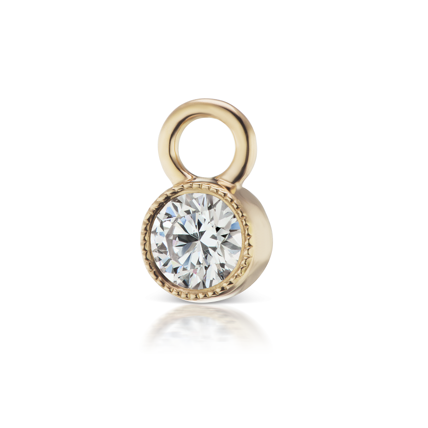 Scalloped Diamond Charm