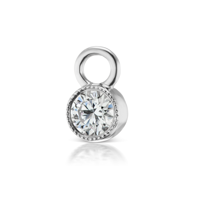 Scalloped Diamond Charm