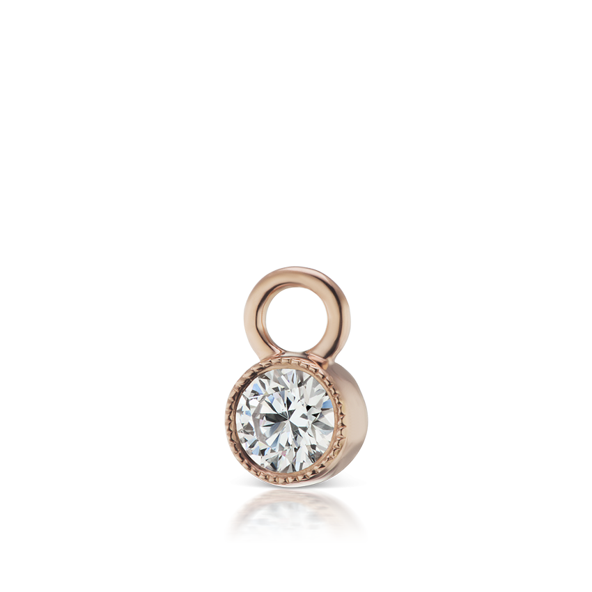 Scalloped Diamond Charm