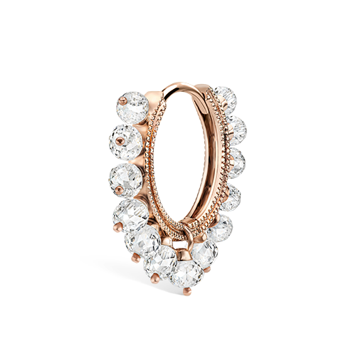 Diamond Coronet Hoop Earring