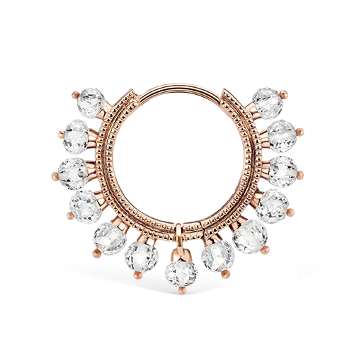 Diamond Coronet Hoop Earring