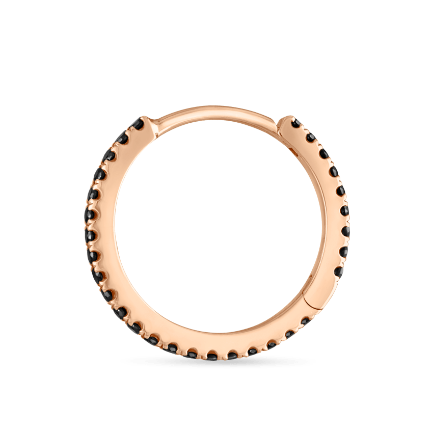 Black Diamond Eternity Hoop Earring
