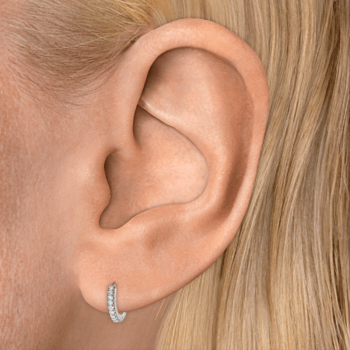 Diamond Eternity Hoop Earring
