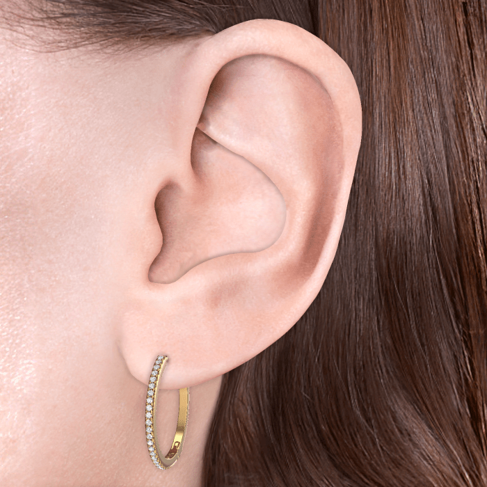 Diamond Eternity Hoop Earring