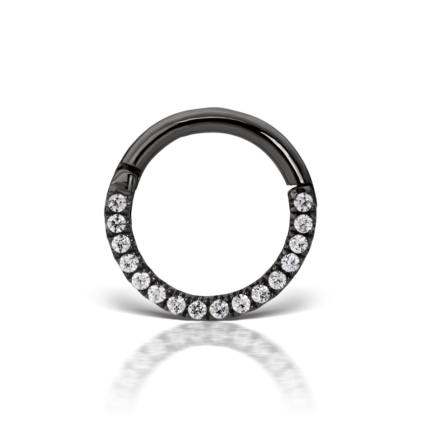 Diamond Horizontal Eternity Hoop Earring
