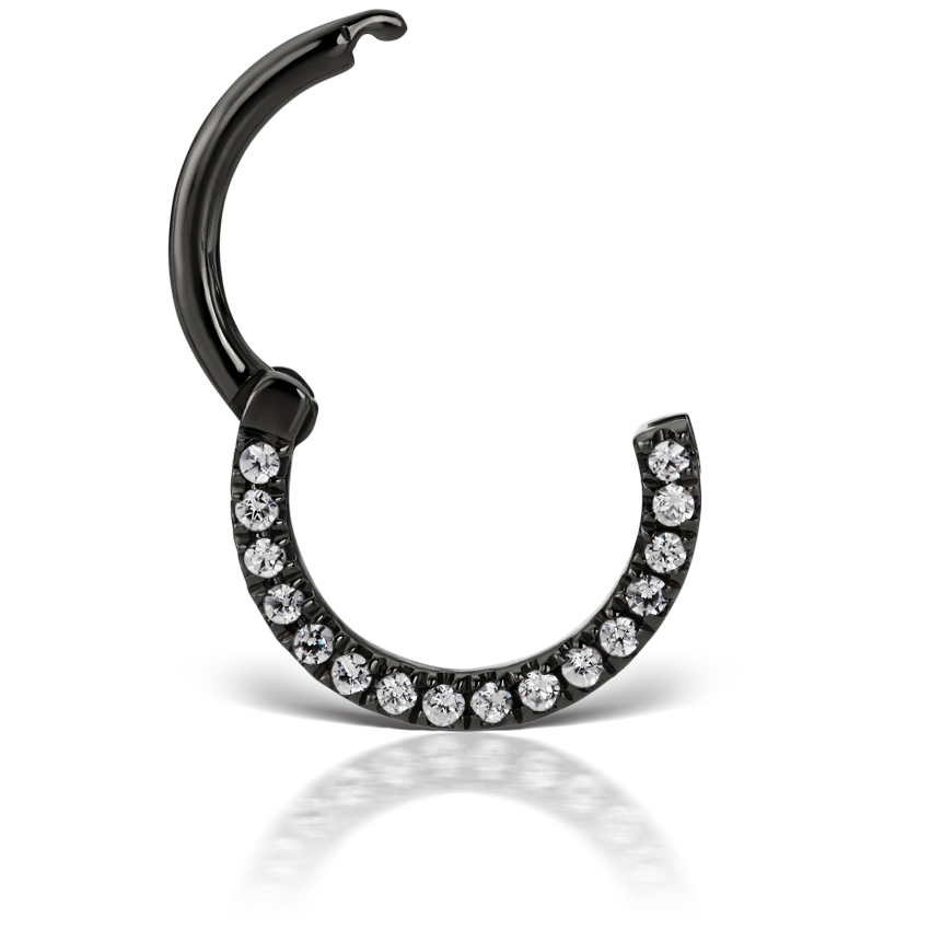 Diamond Horizontal Eternity Hoop Earring
